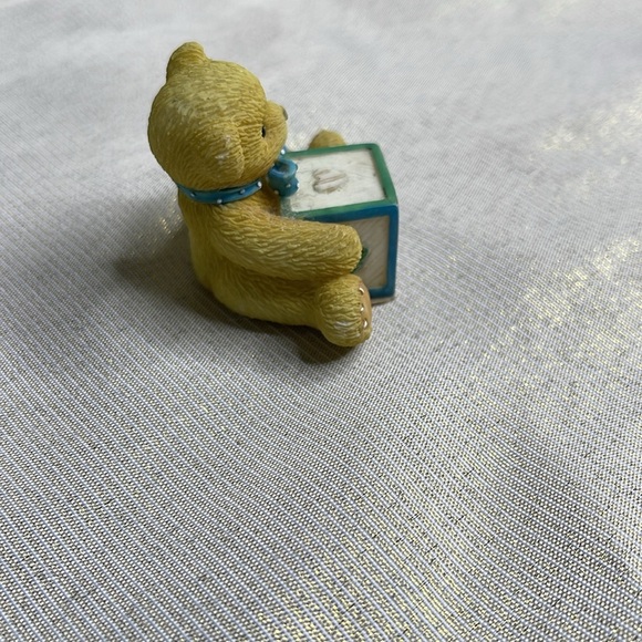 Vintage Cherished Teddies 5 Birthday Bear 1997 Blue Bow and Block Enesco Hillman - Picture 3 of 8